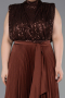 Abendkleid in Übergröße Lang Braun ABU3341
