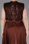 Abendkleid in Übergröße Lang Braun ABU3341