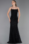 Abendkleid Lang Spitze Schwarz ABU6375