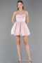 Partykleid Kurz Satin Puder ABK2672