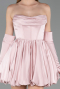 Partykleid Kurz Satin Puder ABK2672