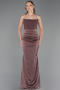 Hellbraun Abschlusskleid Satin Lang ABU6061