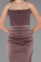 Hellbraun Abschlusskleid Satin Lang ABU6061