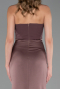 Hellbraun Abschlusskleid Satin Lang ABU6061