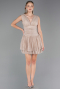 Partykleid Kurz Beige ABK2670