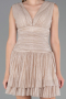 Partykleid Kurz Beige ABK2670