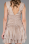 Partykleid Kurz Beige ABK2670