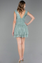 Partykleid Kurz Minzgrün ABK2670