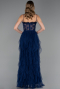 Abendkleid Lang Marineblau ABU2822