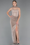 Abschlusskleid Lang Beige ABU6378