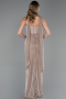 Abschlusskleid Lang Beige ABU6378