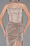 Abschlusskleid Lang Beige ABU6378