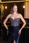 Abendkleid Lang Marineblau ABU6371