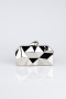 Abendtasche Metall Platin SH921