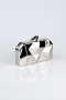 Abendtasche Metall Platin SH921