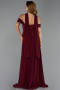 Abendkleid Lang Chiffon Weinrot ABU6390
