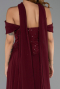 Abendkleid Lang Chiffon Weinrot ABU6390