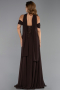 Abendkleid Lang Chiffon Braun ABU6390