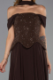 Abendkleid Lang Chiffon Braun ABU6390