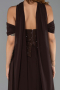 Abendkleid Lang Chiffon Braun ABU6390