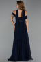 Abendkleid Lang Chiffon Marineblau ABU6390