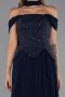 Abendkleid Lang Chiffon Marineblau ABU6390