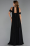 Abendkleid Lang Chiffon Schwarz ABU6390