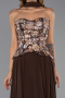 Abendkleid Lang Chiffon Braun ABU6391