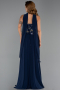 Abendkleid Lang Chiffon Marineblau ABU6391
