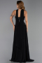 Abendkleid Lang Chiffon Schwarz ABU6391