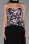 Abendkleid Lang Chiffon Schwarz ABU6391