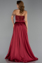 Abendkleid in Übergröße Lang Spitze Weinrot ABU6395