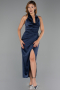 Partykleid Midi Satin Marineblau ABK2506