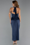Partykleid Midi Satin Marineblau ABK2506