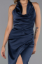Partykleid Midi Satin Marineblau ABK2506