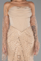 Abendkleid Lang Perlenbesetzt Gold ABU5922