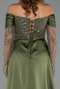 Abendkleid Lang Perlenbesetzt Khaki ABU5934