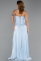 Abendkleid Lang Chiffon Eisblau ABU6277