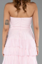 Abschlusskleid Lang Chiffon Puder ABU6397