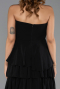 Abschlusskleid Lang Chiffon Schwarz ABU6397