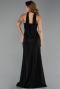 Abendkleid Lang Steinbesetzt Schwarz ABU6398