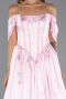 Abendkleid Lang Satin Puder ABU6399