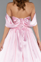 Abendkleid Lang Satin Puder ABU6399