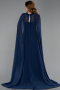 Abendkleid Lang Perlenbesetzt Marineblau ABU6372