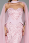Abendkleid Lang Perlenbesetzt Puder ABU6372
