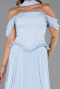 Abendkleid Lang Chiffon Eisblau ABU6400