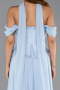 Abendkleid Lang Chiffon Eisblau ABU6400