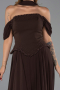 Abendkleid Lang Chiffon Braun ABU6400