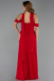 Abendkleid Lang Chiffon Rot ABU6400