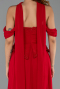Abendkleid Lang Chiffon Rot ABU6400